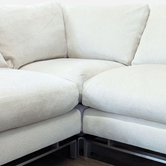 Textile A. Rudin Modern Light Beige Sectional Sofa – Spacious L-Shaped Comfort For Sale - Image 7 of 10
