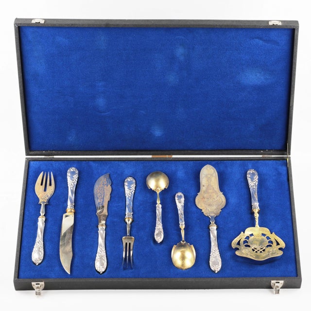 Metal Silver Serving Set, Germany, Set of 9 For Sale - Image 7 of 7