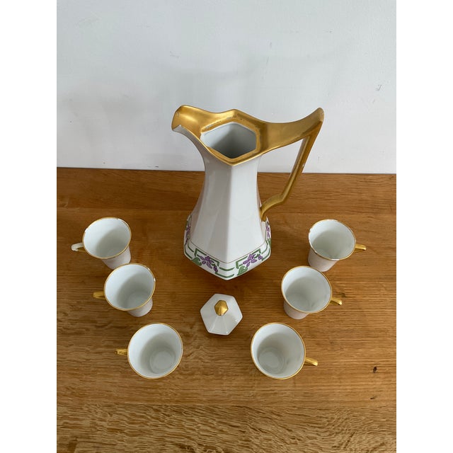 1960s Raynaud (Raynaud & Co.) Limoges Chocolate/Coffee Set - 7 Piece For Sale - Image 11 of 17