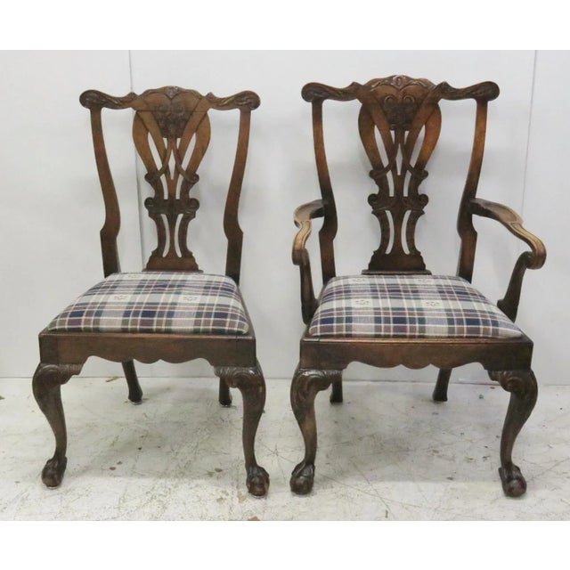 19th Century English Chippendale Walnut Chairs - A Pair For Sale - Image 5 of 5