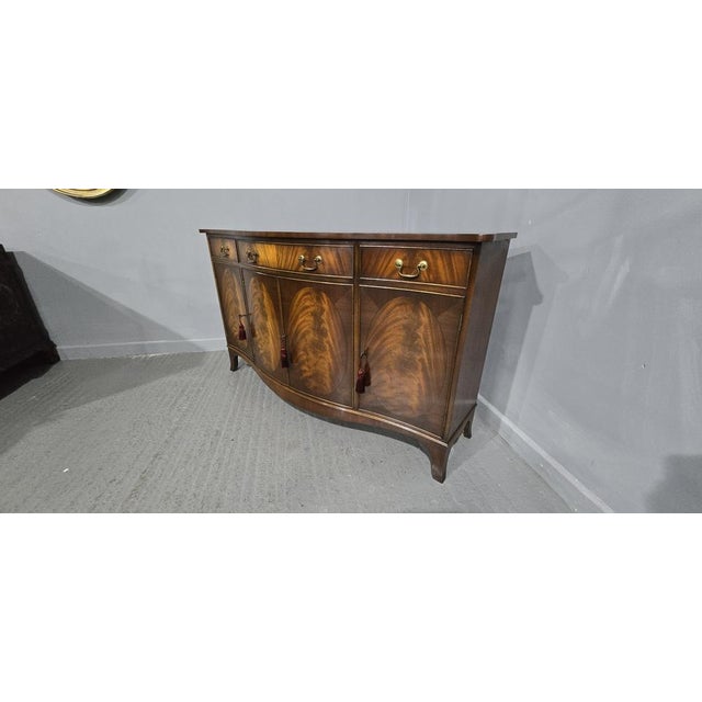 Mahogany Serpentine Sideboard, 1920s For Sale - Image 6 of 16