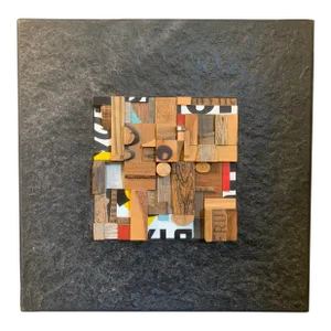 1970’s Arthur Guagliumi Cubist Mixed-Media Three-Dimensional Assemblage