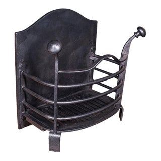 Small Antique Fire Grate, English, Cast Iron, Free Standing Fireplace, Victorian For Sale