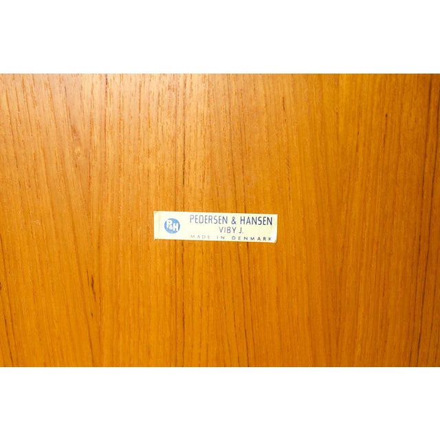 Danish Modern Mid Century Teak Cheval Free Standing Floor Mirror — Pedersen & Hansen For Sale - Image 9 of 9