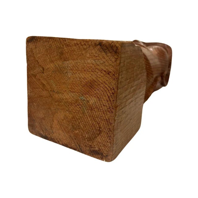 Vintage Mid Century Modern Large Carved Wood Tiki Head 1960s For Sale - Image 11 of 12