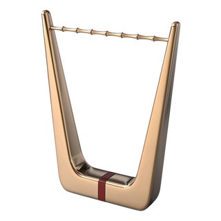 "Arcadia" Umbrella Stand With Bronze, Stainless Steel Detail, Handmade For Sale