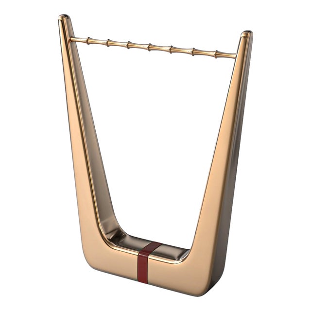 "Arcadia" Umbrella Stand With Bronze, Stainless Steel Detail, Handmade For Sale