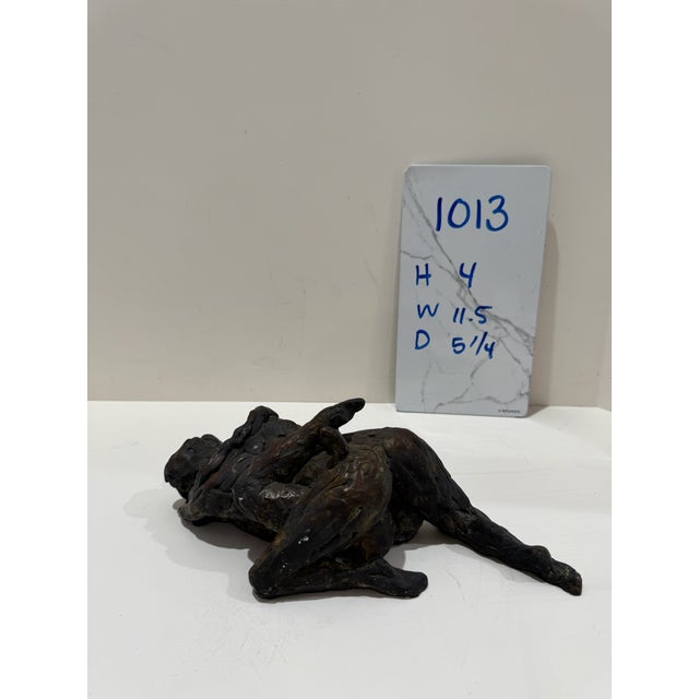 1960s Larry Mohr Bronze Lovers Sculpture Signed From Artist Estate For Sale - Image 9 of 9