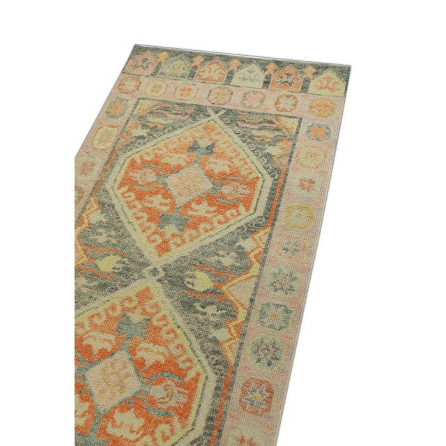 Early 21st Century Handmade Turkish Oushak Rug Soft Pastel Multicolor 3' X 6'8" For Sale - Image 4 of 6
