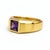 Modern Signet Ring With Amethyst for Men Silver, Gold, Size 10 For Sale - Image 3 of 5
