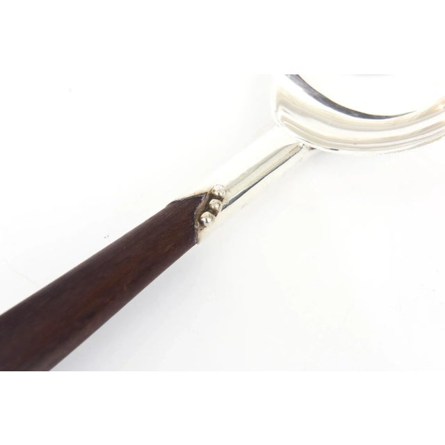 1940s Vintage Spratling Style Modernist Hallmarked Sterling Silver and Rosewood Serving Spoon. For Sale - Image 5 of 9