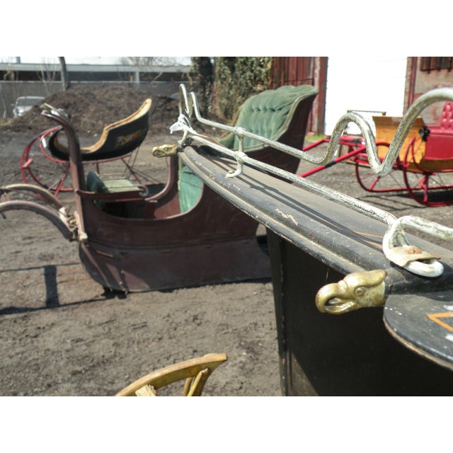 Antique Portland Cutter Sleigh Christmas Sled Chairish