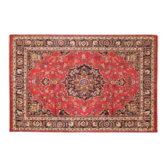 Vintage Persian Meshed Oriental Rug, in Room size, w/ Central Medallion For Sale