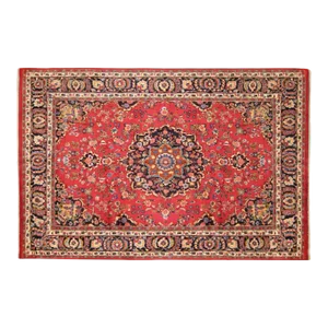 Vintage Persian Meshed Oriental Rug, in Room size, w/ Central Medallion
