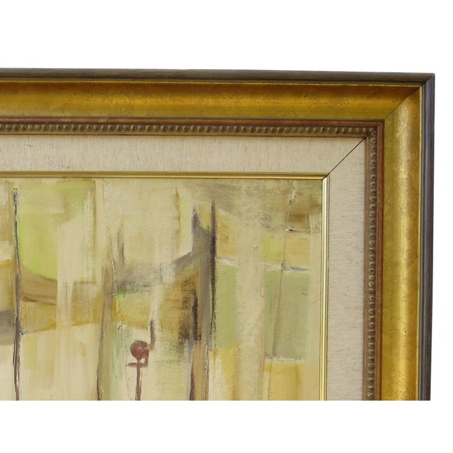 1960s Vintage Jan Evans Oil Painting on Mason Board in Gilt Gesso Frame For Sale - Image 5 of 12