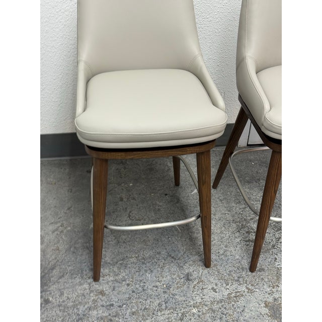 Interlude Home Harper Swivel Counter Stools, Pair For Sale - Image 9 of 12