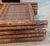 Chestnut Vintage 6-Panel Bamboo Rattan Folding Room Divider Screen Arched Fan Top 1970's For Sale - Image 8 of 10