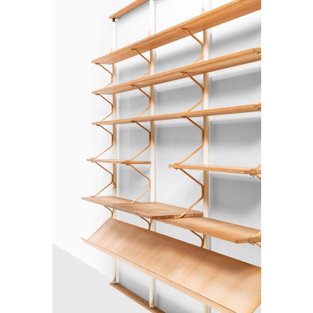 1960s Scandinavian Modern Birch and Steel Bookcase by Bruno Mathsson for Karl Mathsson, 1960s For Sale - Image 5 of 7