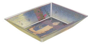 Rectangular Glass Bowl with Gustav Klimts Judith I Motif by Goebel, 1980s
