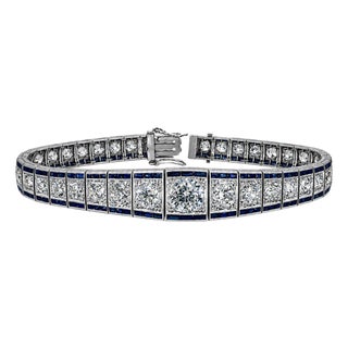 Early 20th Century Platinum Art Deco Bracelet For Sale