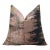 The Abstract Landscape Painterly Silk Velvet Pillow - Dusty Rose & Charcoal 20x20 For Sale