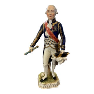 Dresden Style Military Porcelain Figurine of French Marshal Kellermann, C. 1920 For Sale