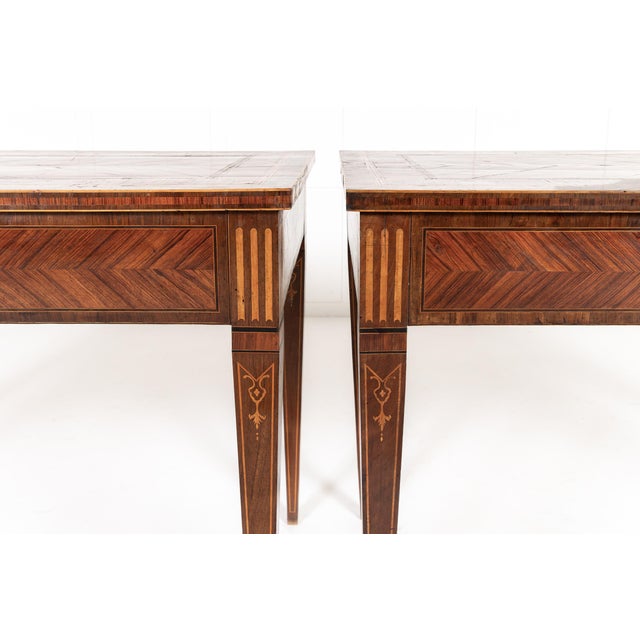 Wood Italian Kingwood and Walnut Console Tables, 18th Century, Set of 2 For Sale - Image 7 of 12