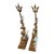 A Pair of Large Cast Bronze Dolphin Serpent Trident Doorstops For Sale