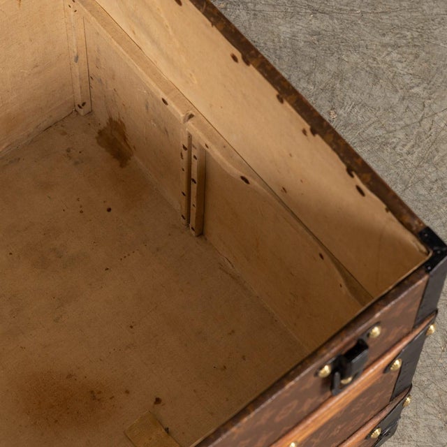 Antique Steamer Trunk in Monogram Canvas from Louis Vuitton, France, 1920s For Sale - Image 14 of 18
