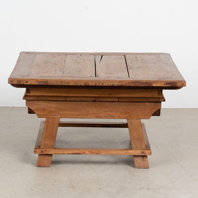19th Century Rustic Baker's Table Coffee Table With Hidden Storage For Sale - Image 18 of 18