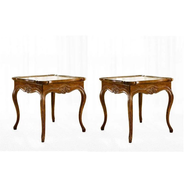 Louis XV Provincial Style Side Tables - "Laurentine" a Pair For Sale In Los Angeles - Image 6 of 6