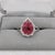 2020s Pink Tourmaline Ring With Natural Diamond Halo: Solid 14k Gold, Pear Cut 11x8mm, Size 6.75 For Sale - Image 5 of 10