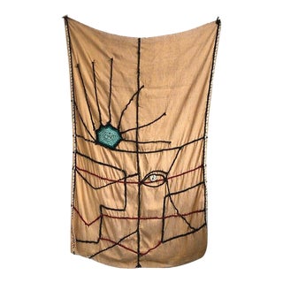 Moroccan Fiber Art Tapestry For Sale