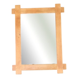Large Oak Mirror, 1970s For Sale