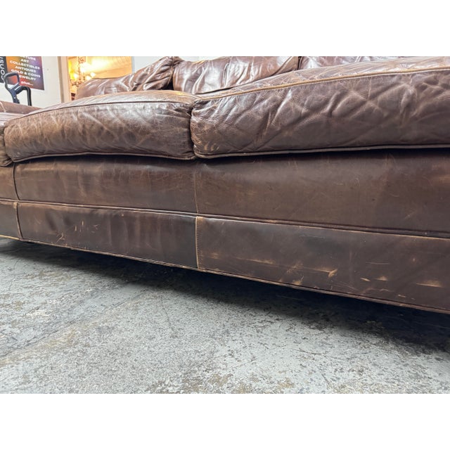Restoration Hardware Lancaster Leather Sofa Chairish