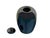 Art Deco Black Monochrome Minimalistic Ovoid Round Teardrop Finial Lid Ceramic Jar For Sale - Image 3 of 7