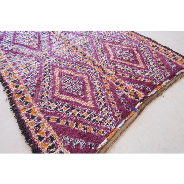 Mid-Century Modern 1980's Moroccan Collector Rug - 11.2 X 6.5 Ft For Sale - Image 3 of 9