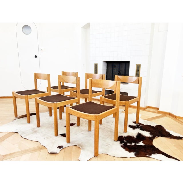 1963 Robert and Trix Haussmann Oak Dining Chairs - Set of 6 For Sale - Image 10 of 10