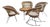 Vintage Rattan Garden Set, 1960s, Set of 5 For Sale