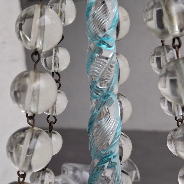 Late 19th Century Rare Large Gilt Bronze Blown Glass Blue Swirl Epergne by Stevens & Williams For Sale In Miami - Image 6 of 17