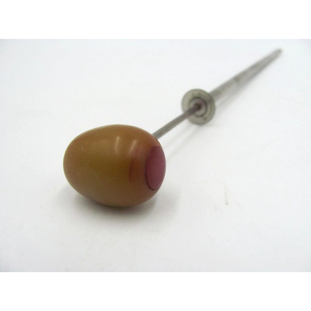 Antique Barware Bar Tool Olive Spring Loaded Grabber Picker Plunger Pat Dec 15, 1915 For Sale - Image 4 of 13