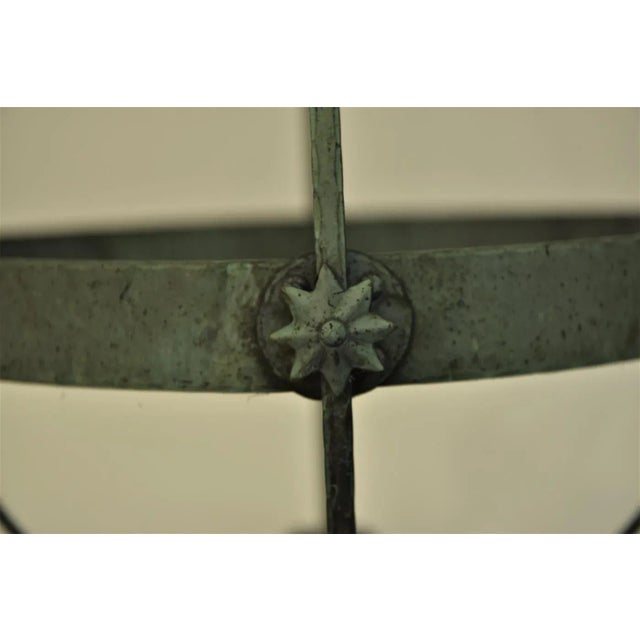 Large Swedish Wrought Iron and Copper Garden Sundial, 1950s For Sale - Image 11 of 12