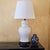 Vintage White Ceramic Chinoiserie Temple Jar Table Lamp With Black Base For Sale - Image 10 of 18
