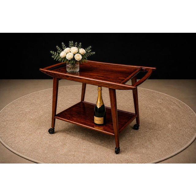 Geraldo De Barros for Unilabor Bar Cart in Rosewood, Brazil, 1960s For Sale - Image 16 of 18