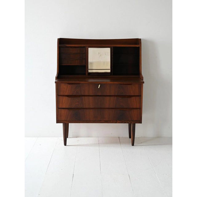 Vintage Scandinavian Secretaire in Rosewood, 1960s For Sale - Image 4 of 10