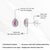 Natural Pear Cut Pink Sapphire & Diamond Halo Stud Earrings in 18k White Gold- 2 Pieces For Sale - Image 11 of 13
