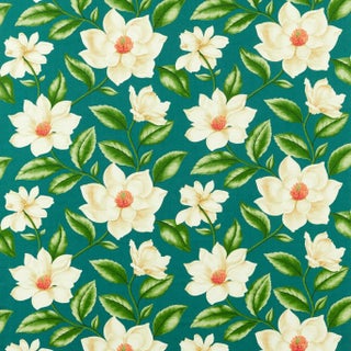 Sanderson Grandiflora Fabric in Emerald For Sale