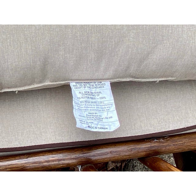Beige Mid 20th Century Six Piece Rattan Bamboo Patio Seating Set For Sale - Image 8 of 8