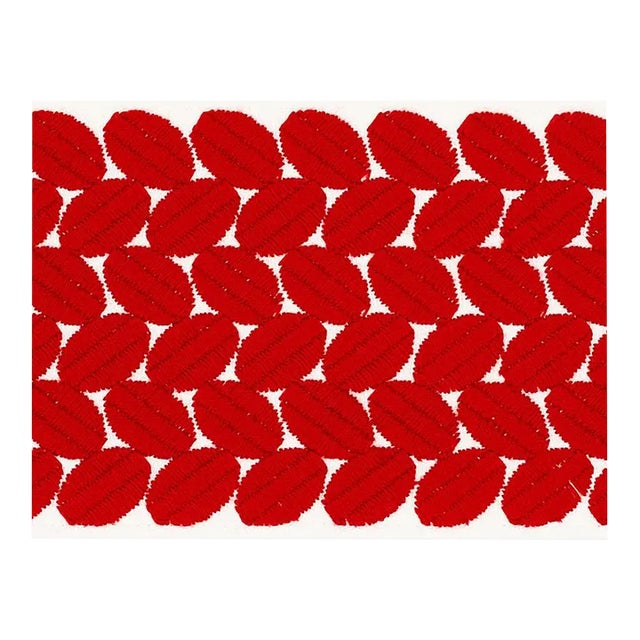 Schumacher Berkeley Tape Wide in Red For Sale