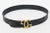 Modern Vintage Gucci Logo Wide Black Leather Belt With Gold Plated GG'S For Sale - Image 3 of 10